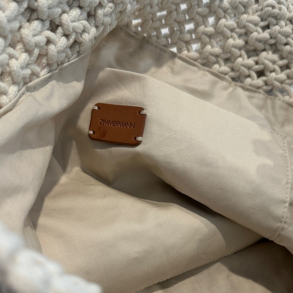 Zimmermann Ivory Knit Tote with Tassels - Picture 7 of 8